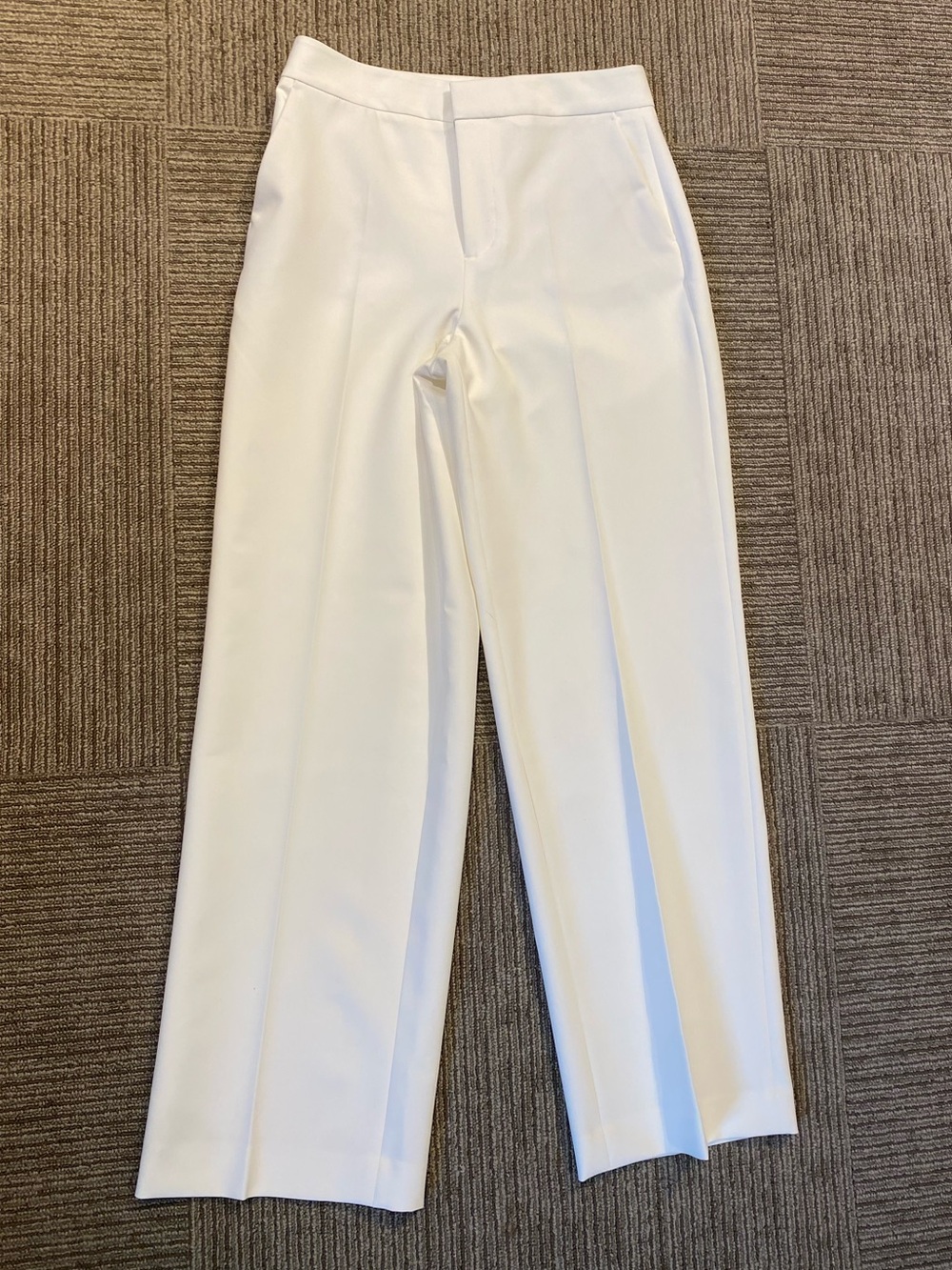 White Tailored Wide-Leg Pants